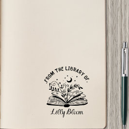 Uit de bibliotheek van - gepersonaliseerde naam rubberstempel