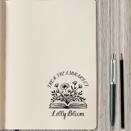 Uit de bibliotheek van - gepersonaliseerde naam rubberstempel