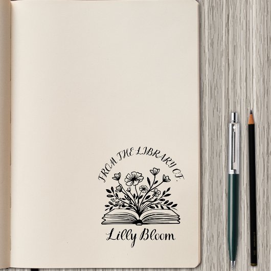 Uit de bibliotheek van - gepersonaliseerde naam rubberstempel