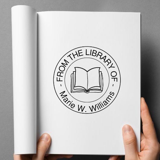 Uit de bibliotheek van - gepersonaliseerde naam rubberstempel