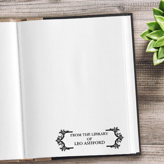 Uit de bibliotheek van gotische sierlijke aangepas  zelfinktende stempel