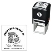 Uit de bibliotheek van | Grappig boek Worm Teacher Zelfinktende Stempel (In situ)