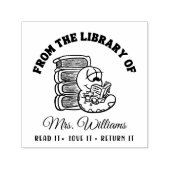 Uit de bibliotheek van | Grappig boek Worm Teacher Zelfinktende Stempel (Design)