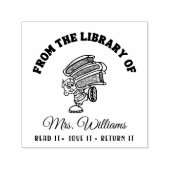 Uit de bibliotheek van | Grappig school leraar boe Zelfinktende Stempel (Design)