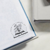 Uit de bibliotheek van het botanische boek rubberstempel