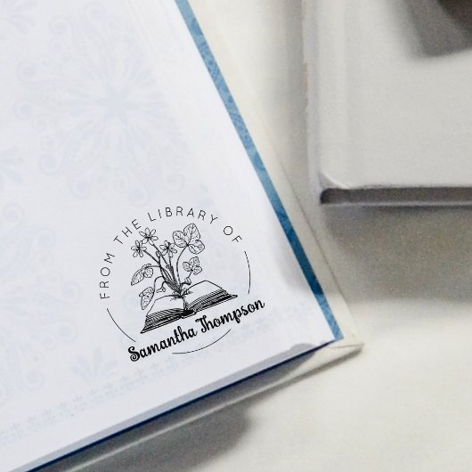 Uit de bibliotheek van het botanische boek rubberstempel