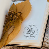 Uit de bibliotheek van het botanische boek rubberstempel