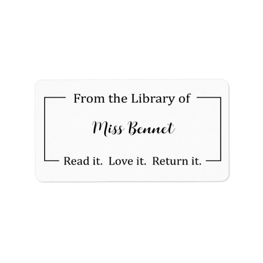 Uit de bibliotheek van het Etiket, de Stickers van (Voorkant)