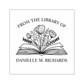 UIT DE BIBLIOTHEEK VAN JE NAAM GEOPEND BOEK BLOEME RUBBERSTEMPEL (Afrduk)