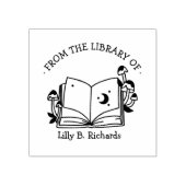 Uit de Bibliotheek van [Jouw naam] - Magisch Boek Rubberstempel (Afrduk)