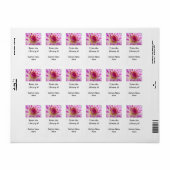Uit de bibliotheek van Jouw naam Pink Dahlia Flowe Etiket (Full Sheet)