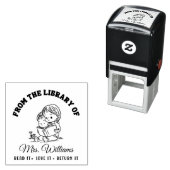 Uit de bibliotheek van | Kinder leesboekdocent Zelfinktende Stempel (In situ)