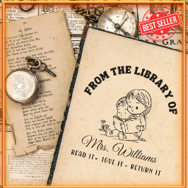 Uit de bibliotheek van | Kinder leesboekdocent Zelfinktende Stempel