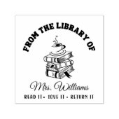 Uit de bibliotheek van | Koffie Mok Boek Zelfinktende Stempel (Design)