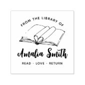 uit de bibliotheek van | Kute Heart Book Stamp Zelfinktende Stempel (Design)