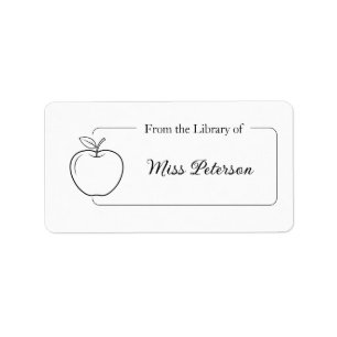 Uit de bibliotheek van Label, School Teacher Etiket