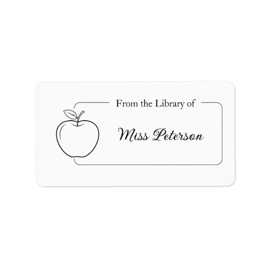 Uit de bibliotheek van Label, School Teacher Etiket (Voorkant)