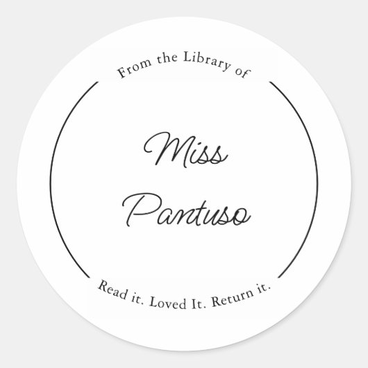 Uit de bibliotheek van labels, bibliotheek Sticker (Voorkant)
