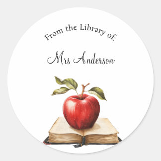 Uit de bibliotheek van Labels, Bibliotheekstickers Ronde Sticker
