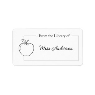 Uit de bibliotheek van labels, leraar school etiket