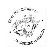 Uit de bibliotheek van landelijke botanische boeki  zelfinktende stempel (Design)