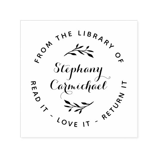 uit de bibliotheek van | Lees het, houd ervan, ret Zelfinktende Stempel (Design)