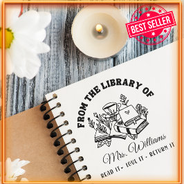 Uit de bibliotheek van | Leuk Botanisch Modern Boe Zelfinktende Stempel