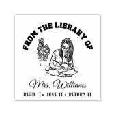 Uit de bibliotheek van | Lezing Meisje  Boek Zelfinktende Stempel (Design)