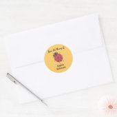"Uit de bibliotheek van" lieveheersbeestje bookpla Ronde Sticker (Envelop)