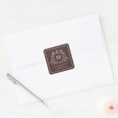 Uit de Bibliotheek Van Monogram Boekplaat Sticker (Envelop)