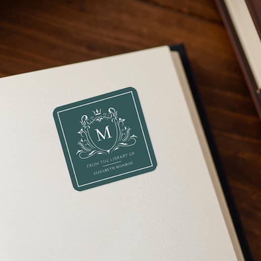 Uit de Bibliotheek Van Monogram Boekplaat Sticker