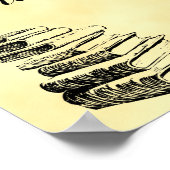 Uit de bibliotheek van oude boeken Custom Poster (Hoek)