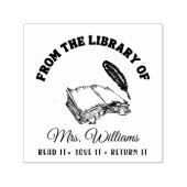 Uit de bibliotheek van | Quill  boek schrijven Zelfinktende Stempel (Design)