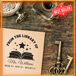 Uit de bibliotheek van | Sterren  Lerarenboek Zelfinktende Stempel