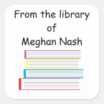 "Uit de bibliotheek van..." Stickers