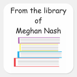 "Uit de bibliotheek van..." Stickers