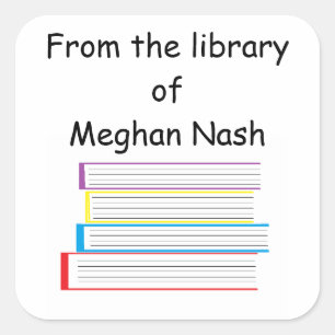 "Uit de bibliotheek van..." Stickers