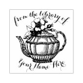 Uit de Bibliotheek van Theepot Custom Rubber Stamp Rubberstempel (Afrduk)