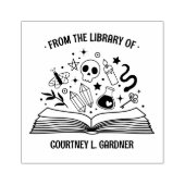 UIT DE BIBLIOTHEEK VAN UW NAAM TOVERBOEK RUBBERSTEMPEL (Afrduk)