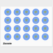 "Uit de bibliotheek van" vlinder ex-libris Ronde Sticker (Vel)