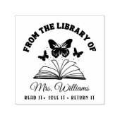 Uit de bibliotheek van | Vlinders  boek Zelfinktende Stempel (Design)