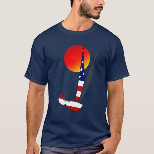 Uit de blauwe T - shirts van de Amerikaanse Sailin (Voorkant)