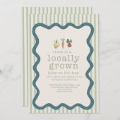 Uit de buurt baby shower uitnodiging  (Voorkant / Achterkant)