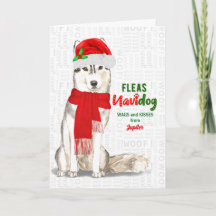 uit de Dog Cute Siberian Husky Kerstmis