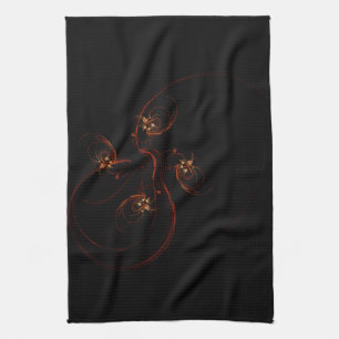 Uit de donkere Abstracte Art Kitchen Towel Theedoek