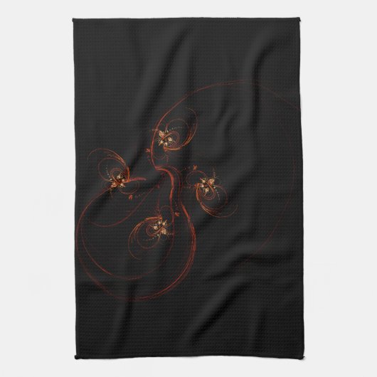 Uit de donkere Abstracte Art Kitchen Towel Theedoek (Verticaal)