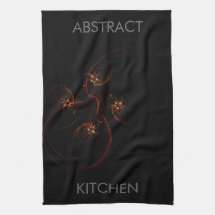 Uit de donkere Abstracte Art Kitchen Towel Theedoek