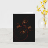 Uit de donkere Abstracte Art Note Card Kaart (Gele Bloem)