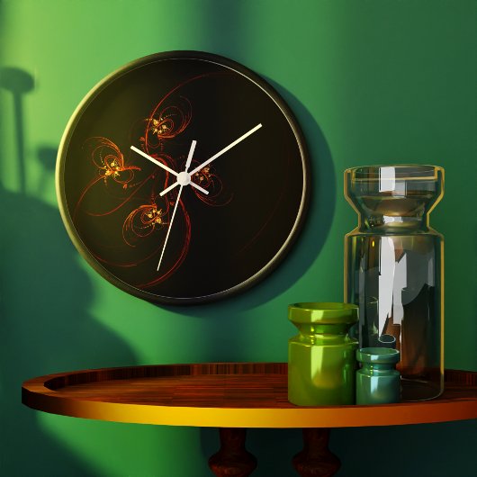 Uit de donkere Abstracte Art Round Grote Klok