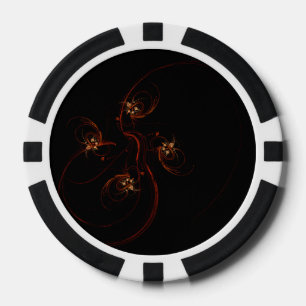 Uit de donkere Abstracte kunst Poker Chips